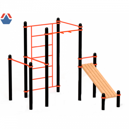 Воркаут Комплекс стационарный с хомутами D108 мм